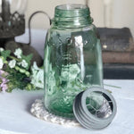 Antique Style Mason Jar with Flower Frog Lid
