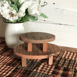 Reclaimed Barn Wood Risers, Set of Two