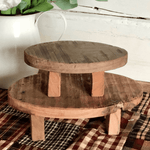 Reclaimed Barn Wood Risers, Set of Two