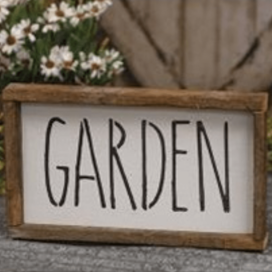 Rustic Framed Garden Sign