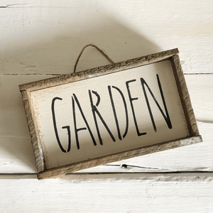 Rustic Framed Garden Sign