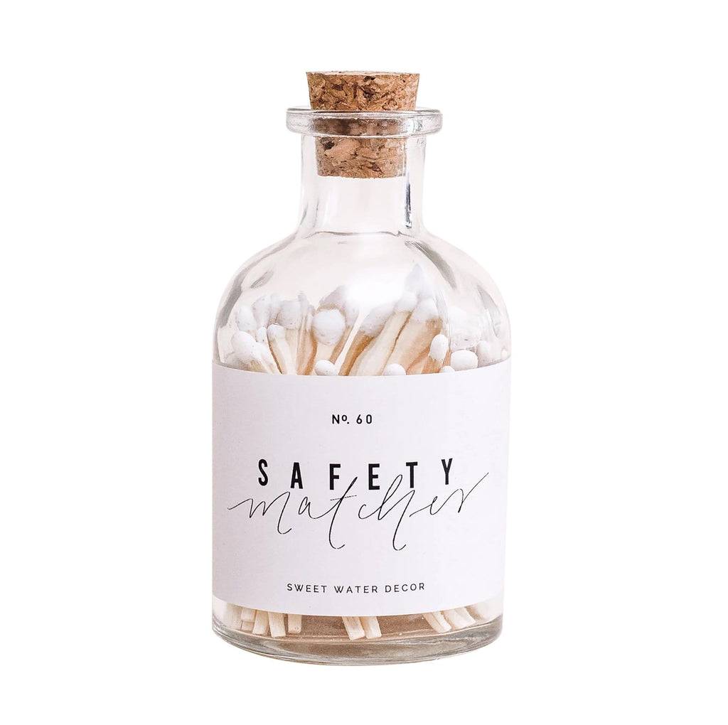 White Safety Matches - Apothecary Jar