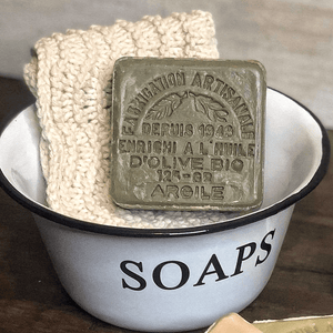 White Enamel Soaps Bowl