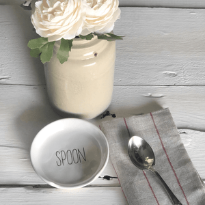 White Ceramic Spoon Rest