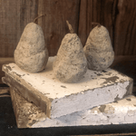 Rustic Cement Pears - 3 Asstd