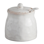 Whitewashed Ceramic Sugar & Creamer Set