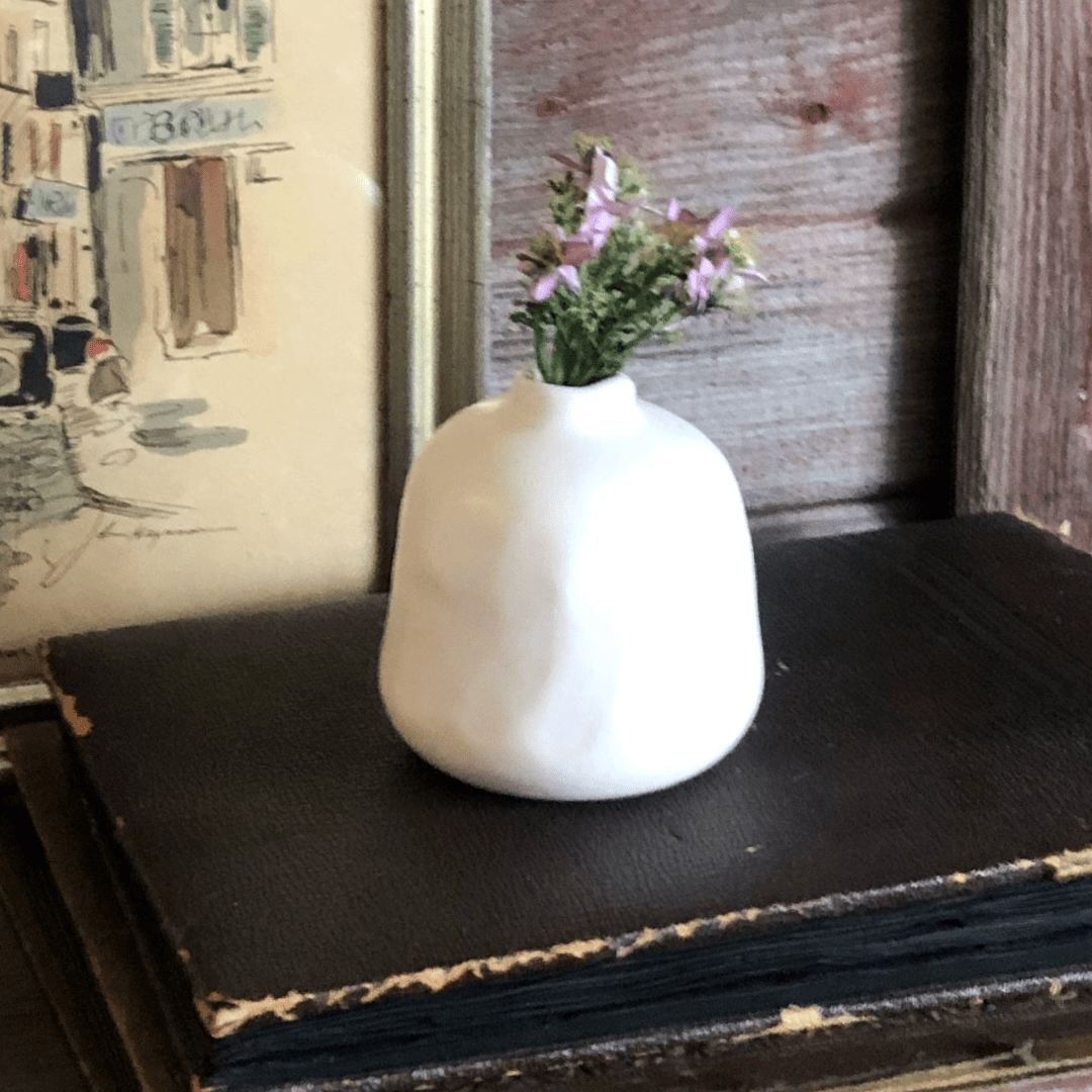 White Clay Bud Vase