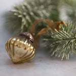 Vintage Style Crackle Glass Bulb Ornaments - Set of 6