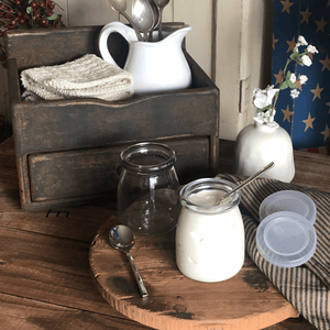 Vintage Style Dessert Jar and Demitasse Spoon Set