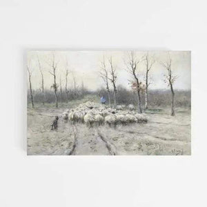 Antique Sheep Farmhouse Art Print